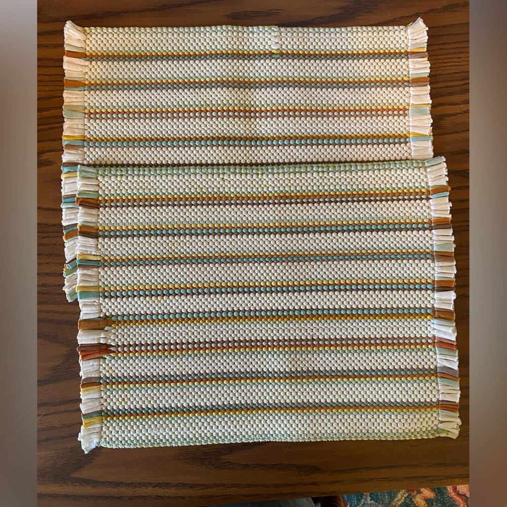 Striped Woven pastel placemats